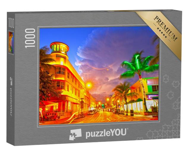 Puzzel 1000 stukjes „Ocean Drive in Miami Beach, Florida“