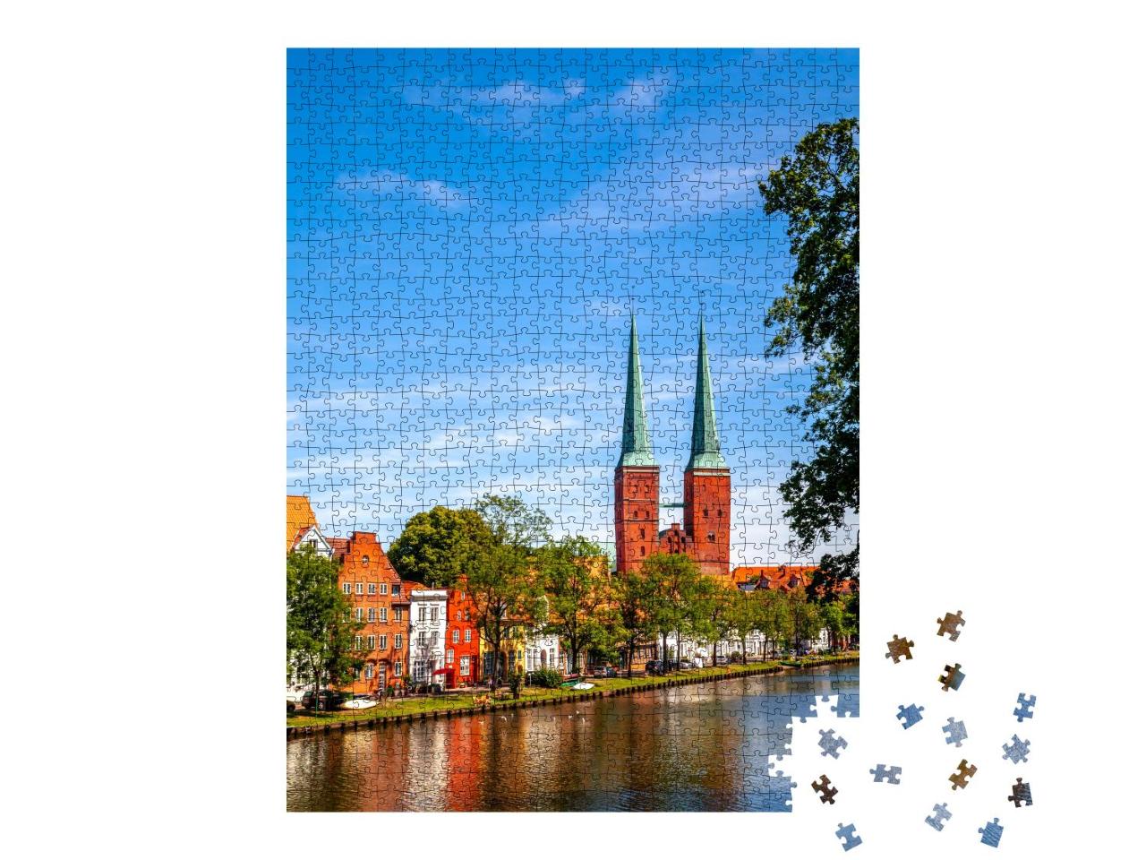Puzzle 1000 Teile „Kirche in Lübeck, Schleswig-Holstein, Deutschland“