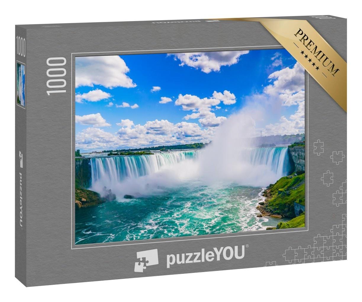 Puzzle 1000 Teile „Die beeindruckenden Niagarafälle sind für ihre Schönheit bekannt“