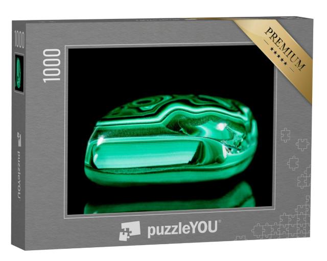 Puzzel 1000 stukjes „Gemalen groene malachiet steen“