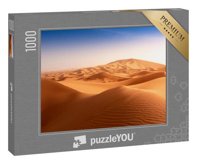 Puzzle 1000 Teile „Wunderschöne Sanddünen in der Wüste Sahara in Marokko“
