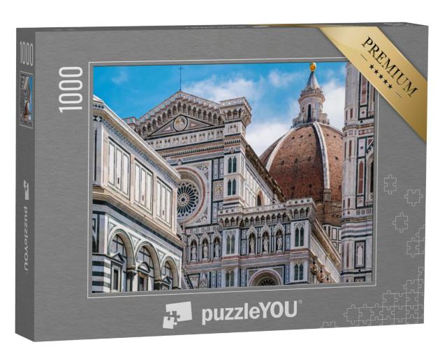 Puzzel 1000 stukjes „Close-up van de kathedraal van Santa Maria del Fiore, Florence“