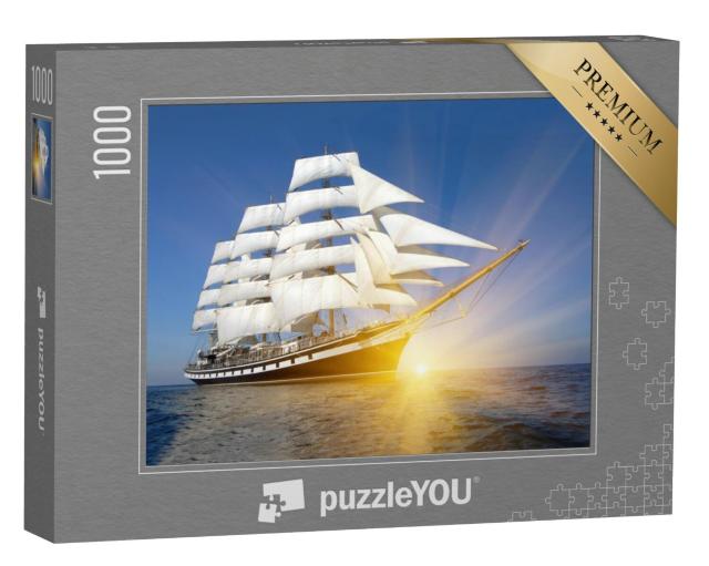 Puzzel 1000 stukjes „Enorme driemaster op volle snelheid“