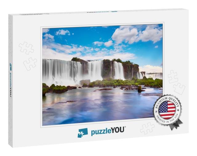Iguazu Waterfalls in Argentina, View from Devils Mouth. P... Jigsaw Puzzle