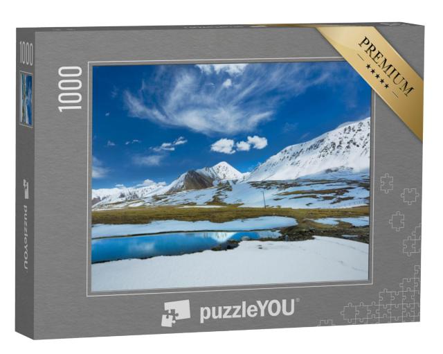 Puzzel 1000 stukjes „Prachtige besneeuwde top op de Khunjerab Pas in het noorden van Pakistan“