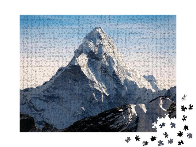 Puzzle 1000 Teile „Berg Ama Dablam auf dem Weg zum Everest Base Camp, Nepal“