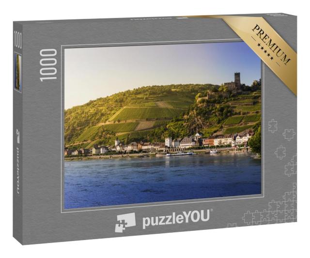Puzzle 1000 Teile „Malerisches Dorf am Ufer des Rheins“