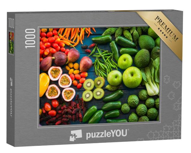 Puzzel 1000 stukjes „Groenten en fruit: een vitaminerijk dieet“