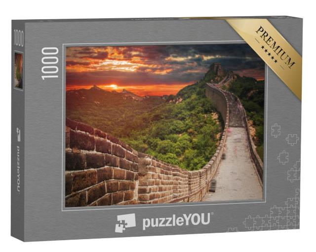 Puzzel 1000 stukjes „Chinese Muur in de bergen bij Beijing“