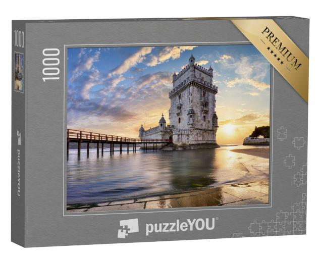 Puzzel 1000 stukjes „Lissabon, Toren van Belem aan de rivier de Taag in Portugal“