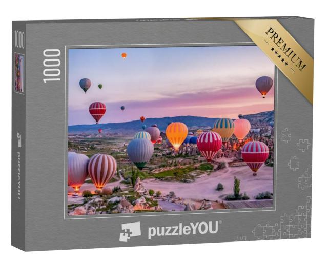 Puzzel 1000 stukjes „Luchtballonnen in het nationale park Goreme, Cappadocië“