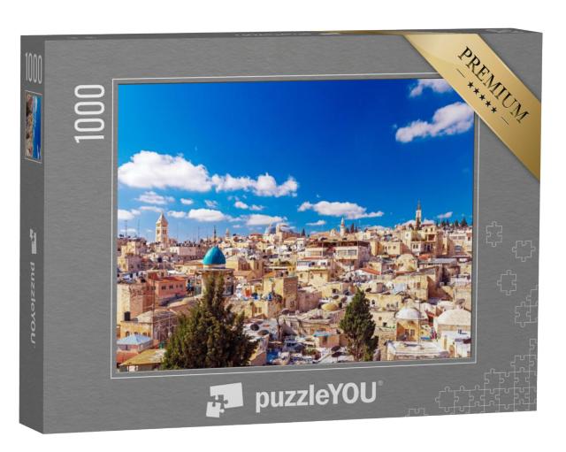 Puzzel 1000 stukjes „Daken van de Oude Stad van Jeruzalem, Israël“