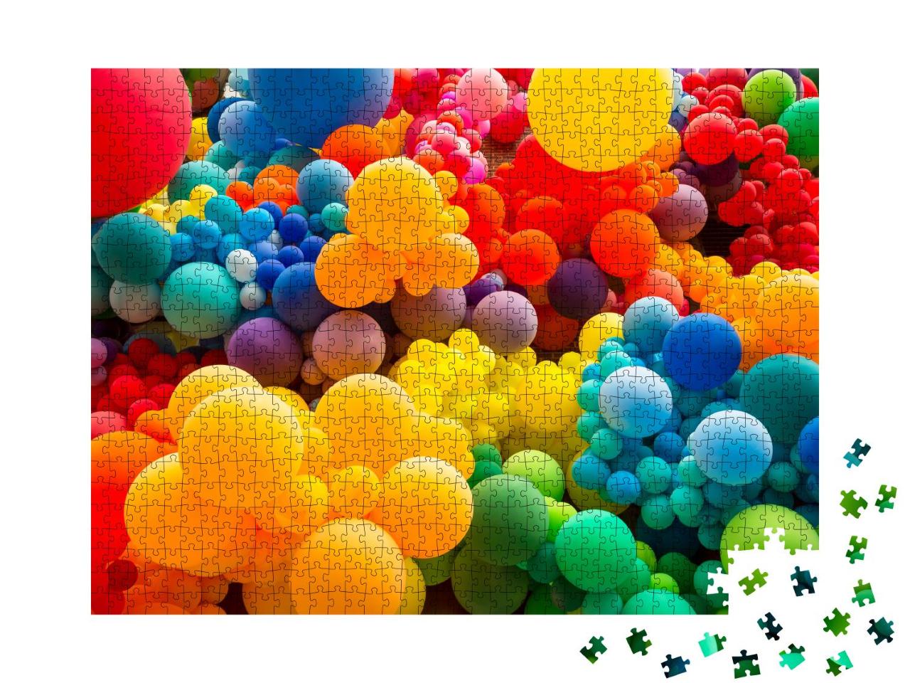 Puzzle 1000 Teile „Regenbogenfarben: Ballons“