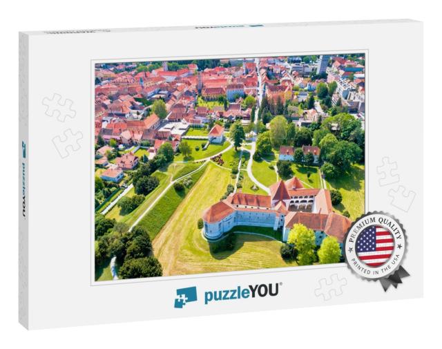 Town of Varazdin Historic Center & Famous Landmarks Aeria... Jigsaw Puzzle