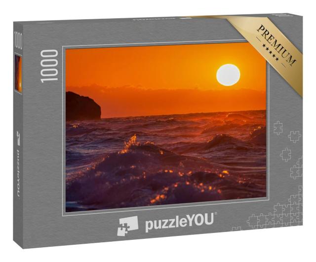 Puzzle 1000 Teile „Glühender Sonnenuntergang an der Schwarzmeerküste“