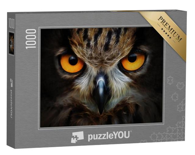 Puzzel 1000 stukjes „Een portret van een uil“