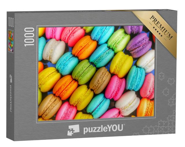 Puzzel 1000 stukjes „Kleine kleurrijke lekkernijen: Franse macarons“