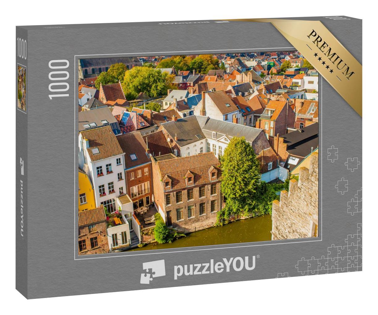 Puzzle 1000 Teile „Stadtzentrum von Gent, Belgien“