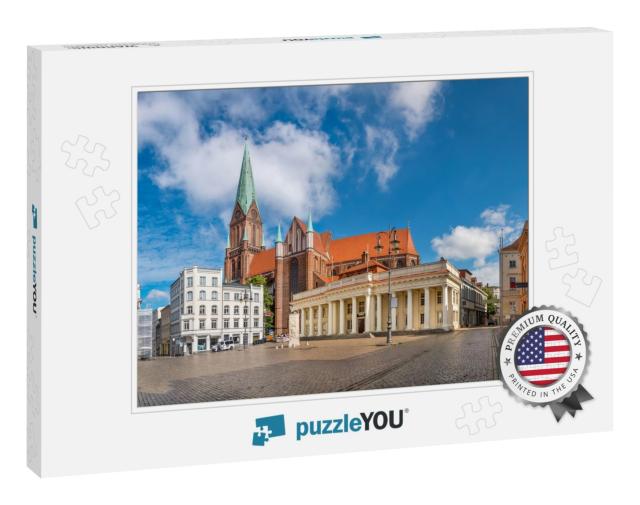 Schwerin, Germany. Panoramic View of Marktplatz Square &... Jigsaw Puzzle