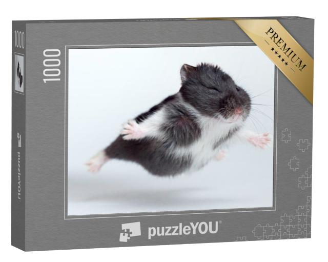 Puzzel 1000 stukjes „Grappige vliegende hamster“