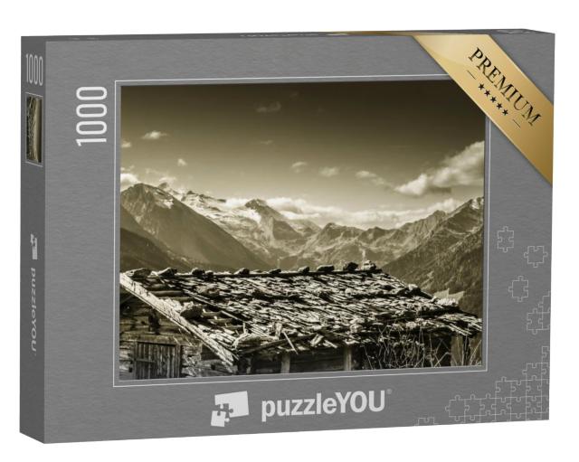 Puzzel 1000 stukjes „Alpenhut op een gletsjer in het Zillertal“