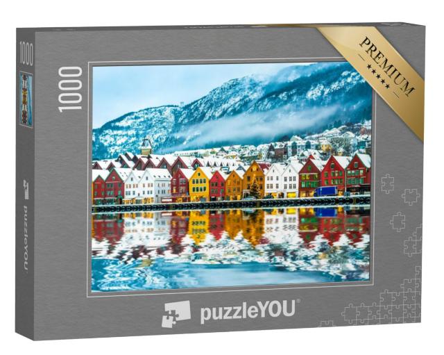 Puzzel 1000 stukjes „Uitzicht op Bergen, Noorwegen“