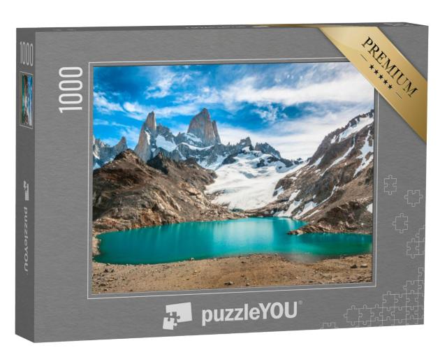 Puzzel 1000 stukjes „Mount Fitz Roy en Laguna de los Tres, Patagonië, Argentinië“