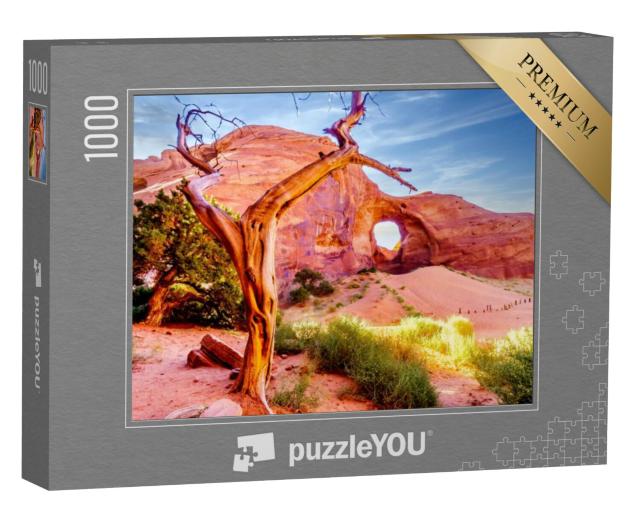 Puzzel 1000 stukjes „Oor van de Wind, rotsformatie in Monument Valley, VS“