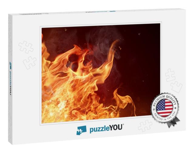 Fire Flames Background... Jigsaw Puzzle