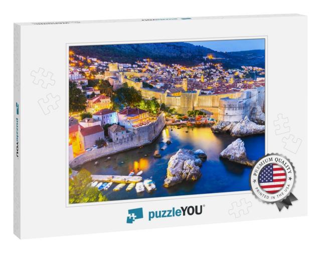 Dubrovnik, Croatia. Spectacular Twilight Picturesque View... Jigsaw Puzzle