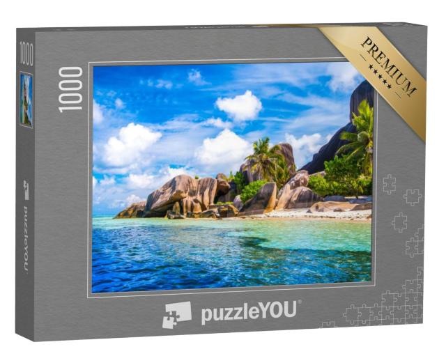 Puzzel 1000 stukjes „Anse Source d'Argent: het beroemdste strand van de Seychellen, La Digue“