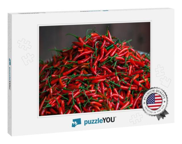 Red Chili Pepper At a Street Market, Vietnam... Jigsaw Puzzle