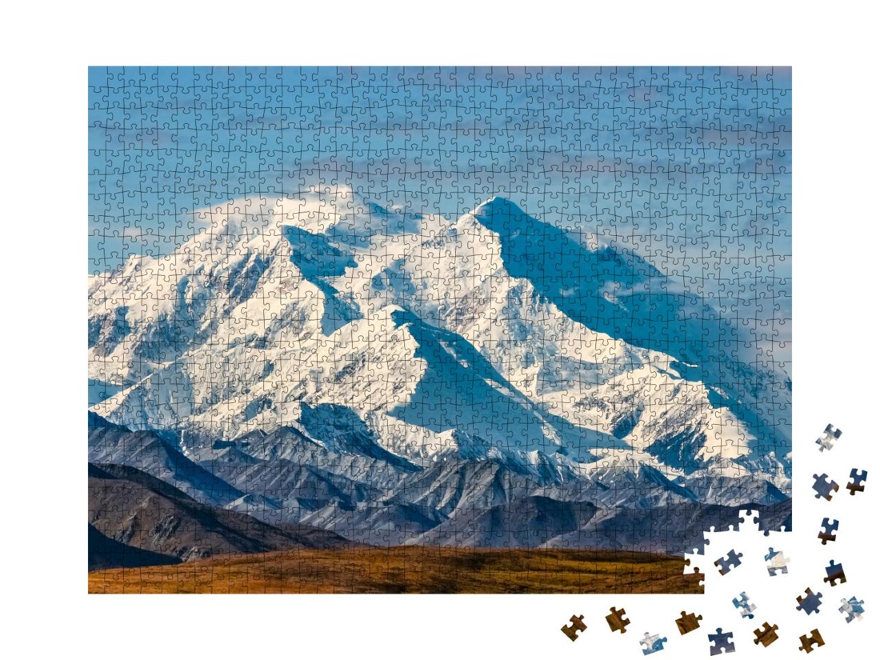 Puzzle 1000 Teile „Blick auf den majestätischen Mount McKinley, Alaska“