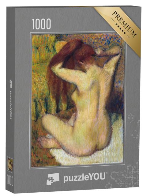 Puzzel 1000 stukjes „Edgar Degas - Vrouw die haar haar kamt“