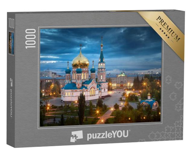 Puzzel 1000 stukjes „Maria-Hemelvaart kathedraal, Omsk, Rusland“