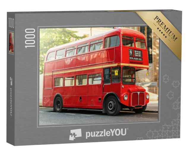 Puzzel 1000 stukjes „Rode dubbeldekkerbus, Londen, Groot-Brittannië“