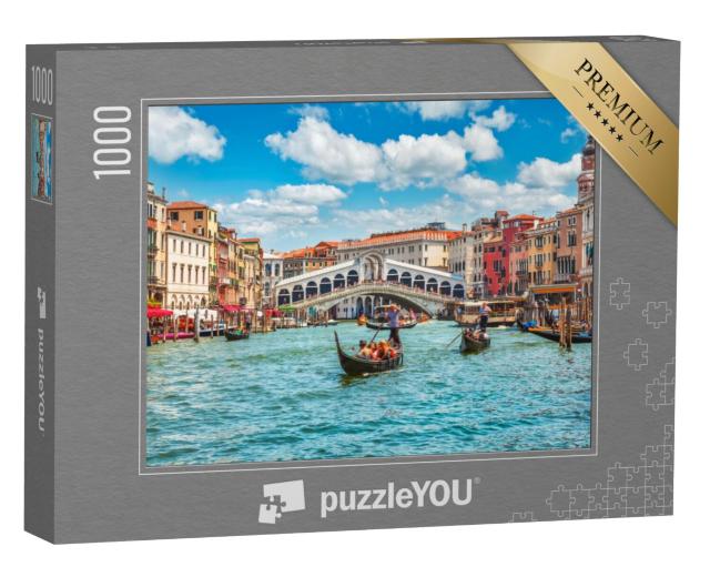 Puzzel 1000 stukjes „Rialtobrug aan het Canal Grande in Venetië, Italië“