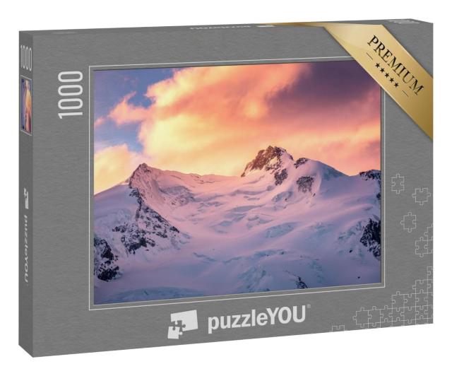 Puzzle 1000 Teile „Schweiz: Dufourspitze, Monte Rosa am frühen Morgen“