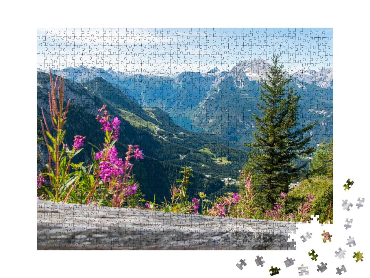 Puzzle 1000 Teile „Blick vom Kehlsteinhaus zum Königssee, Obersalzberg, Berchtesgaden“