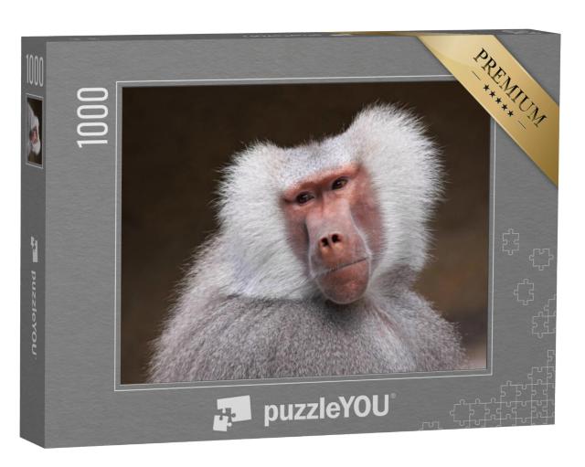 Puzzel 1000 stukjes „Portret van een nadenkende baviaan“