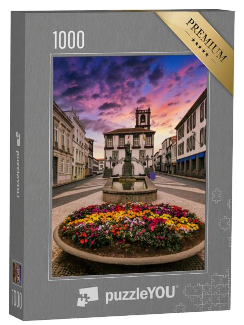 Puzzel 1000 stukjes „Stadhuis in Ponta Delgada, Azoren, Portugal“