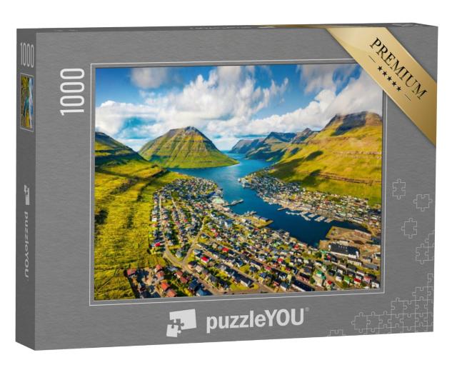 Puzzel 1000 stukjes „Luchtfoto van Borody op een mooie zomerochtend“