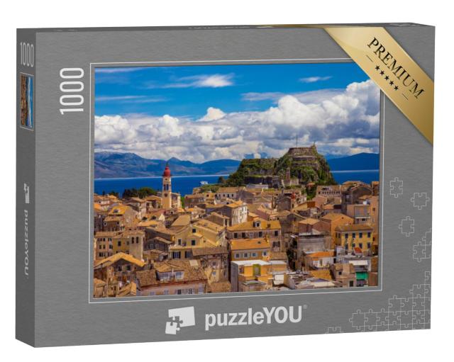 Puzzel 1000 stukjes „Uitzicht op de oude stad van Corfu, Griekenland“