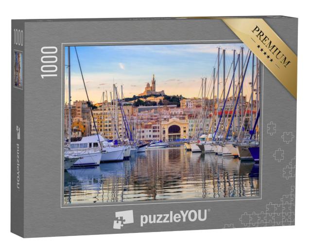 Puzzel 1000 stukjes „Jachten in het water bij Marseille, Frankrijk“