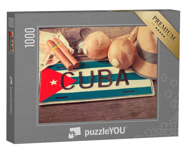 Puzzel 1000 stukjes „Indrukken van Cuba“