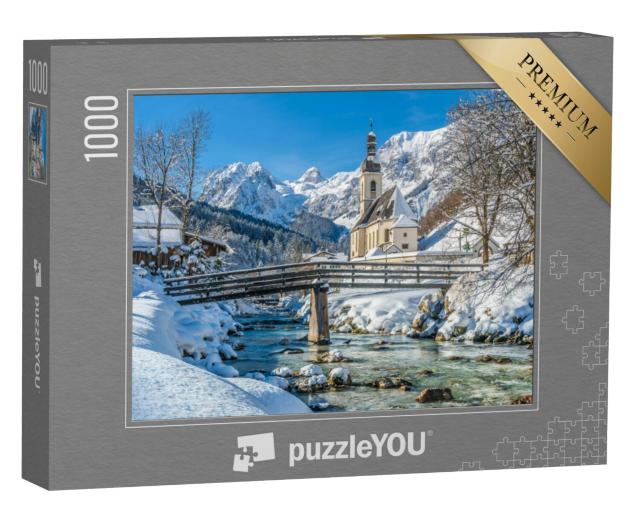 Puzzel 1000 stukjes „Parochiekerk van St. Sebastian, Berchtesgadener Land, Duitsland“