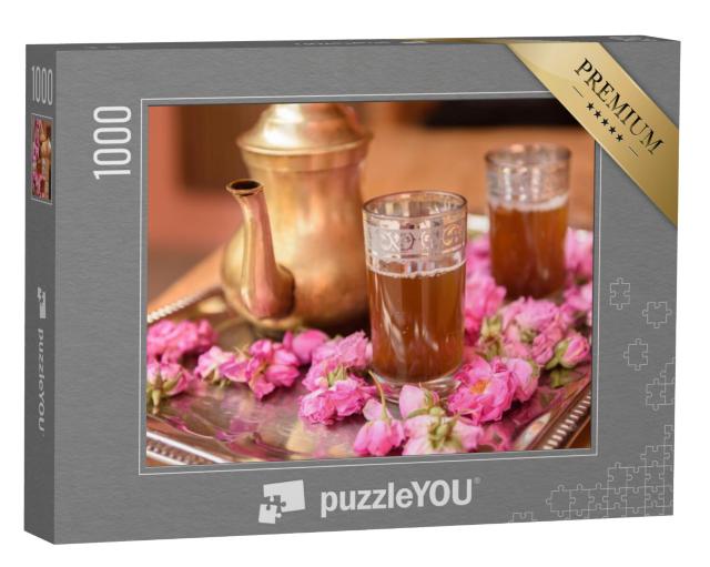 Puzzel 1000 stukjes „Thee in Kalat M'Goun, Marokko“