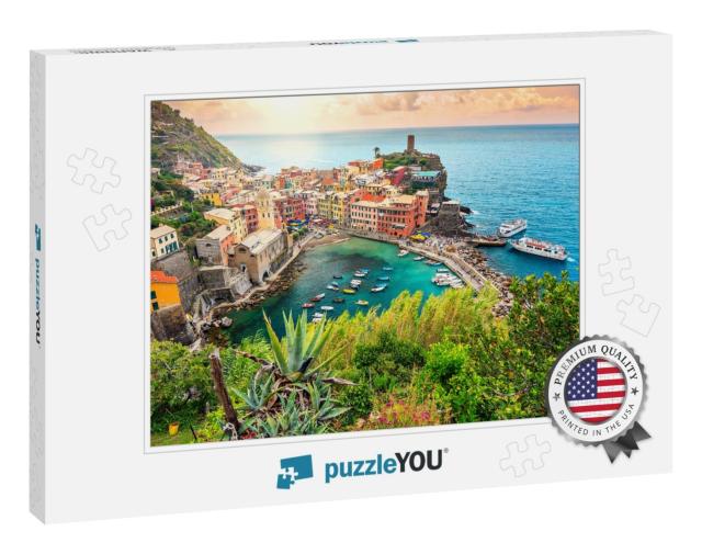 Panorama of Vernazza & Suspended Garden, Cinque Terre Nat... Jigsaw Puzzle