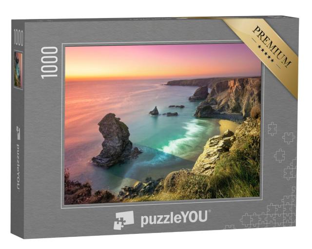 Puzzel 1000 stukjes „Zonsondergang tussen Padstow en Newquay in Cornwall, Engeland“