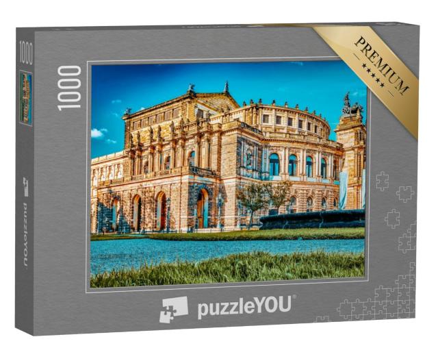 Puzzel 1000 stukjes „Semperoper, operagebouw van de Sächsische Staatsoper Dresden“